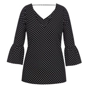 Business Casual Polka Dot Top EUC